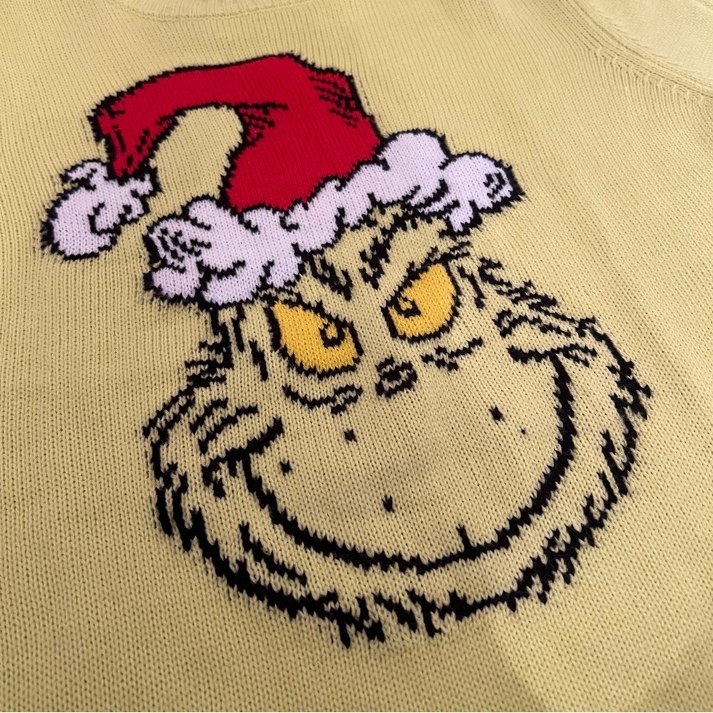 Women's Lime Sweater with Grinch Design - Picture 9 of 9